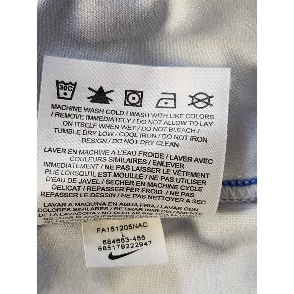 Nike Golf Polo Shirt Mens Large Blue Tour Performance‎ Moisture Wicking Stretch - Picture 10 of 13
